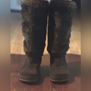 Dr Scholl Faux Fur Brown Boots